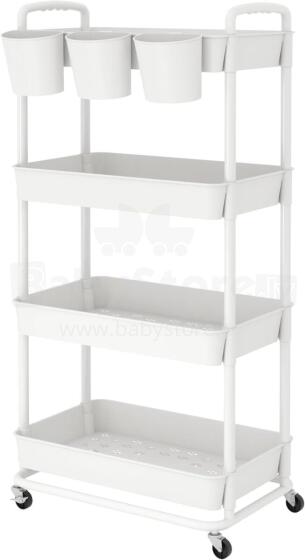 Baby Plastic Rolling Cart Art.205438 Ratastel riiul lastetuppa