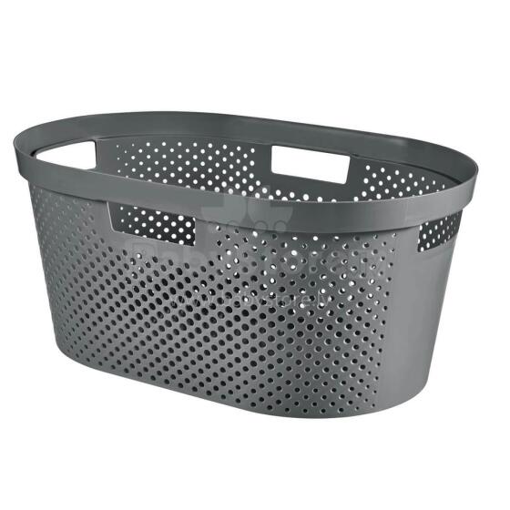 Skalbinių krepšys Infinity Recycled 40 L, 59 x 39 x 27 cm, tamsiai pilkas