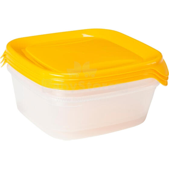 Toidukausside komplekt 3 3x0,8L Fresh&amp;amp;Go kollane