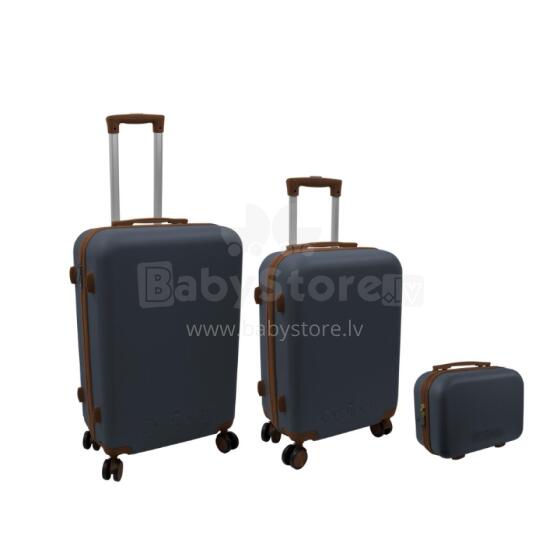 Kapp 3 tk 60L (42x25x64cm) + 43L (36x23x56cm) + 15L (24x17x33cm) hall