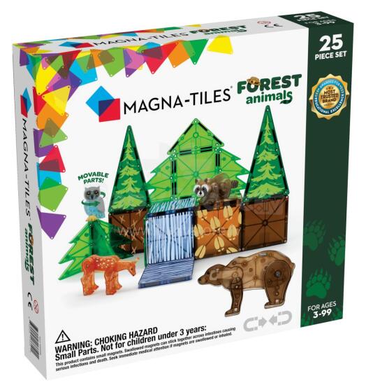 MAGNA-TILES Magnētiskais konstruktors Meža dzīvnieki, 25 gab.
