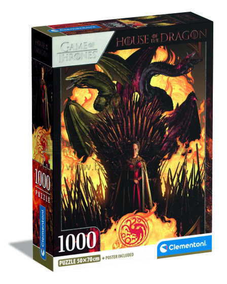 CLEMENTONI HOUSE OF THE DRAGON pusle, 1000 tk, 39904