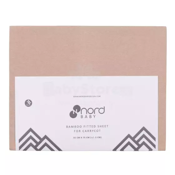 Nordbaby Bamboo Sheet Art.213640  Kummilina 35x75cm