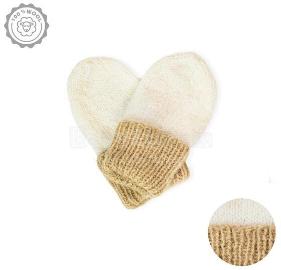 La Bebe™ Lambswool Natural Eco Baby Gloves Art.213951