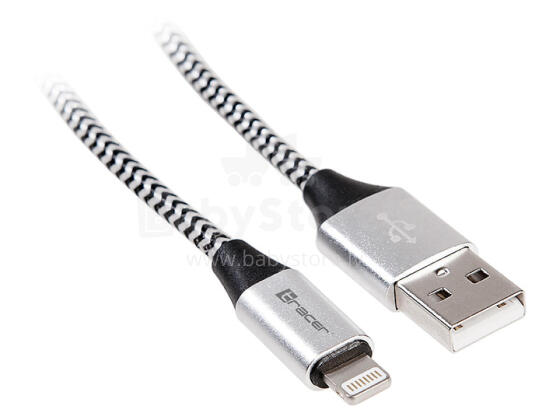Tracer 46268 Lighting USB 2.0 Iphone AM 1m Black Silver