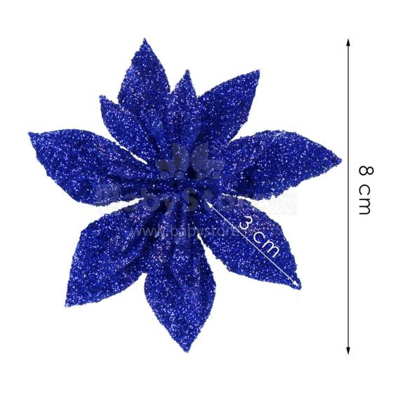 Betlehemi täht, kunstlill Springos CA1239 poinsettia tumesinine sädeleva viimistlusega