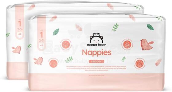 Mama Bear Premium Nappies Art.226552 Ökoloogilised aluspükste mähkmed