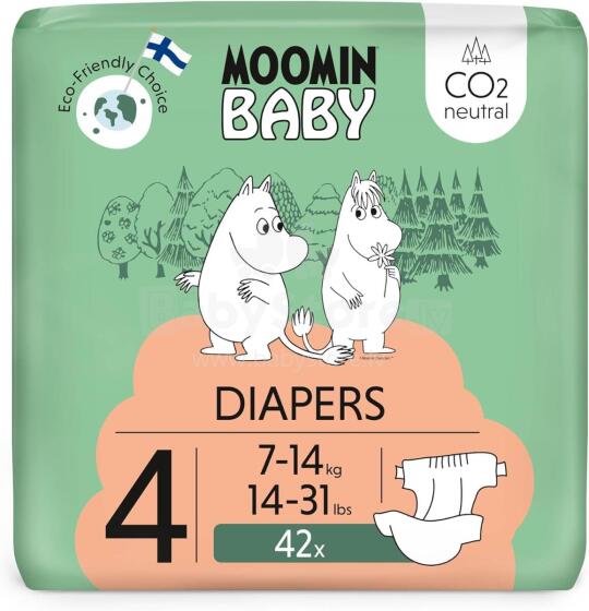 Moomin Baby Eco Nappie Art.226553  Ökoloogilised aluspükste mähkmed
