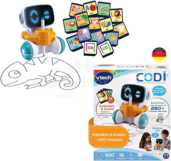 VTech Codi Clever Drawing Robot Art.229085 Interaktiivne robot