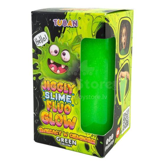 Jiggly Slime - Pimedas helendav lima - Roheline (430 g)