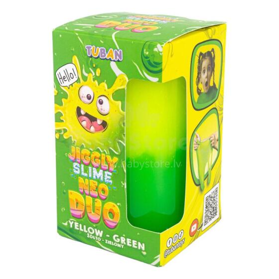 Jiggly Slime - Lima - Neoon Duo - Kollane-Roheline (430 g)