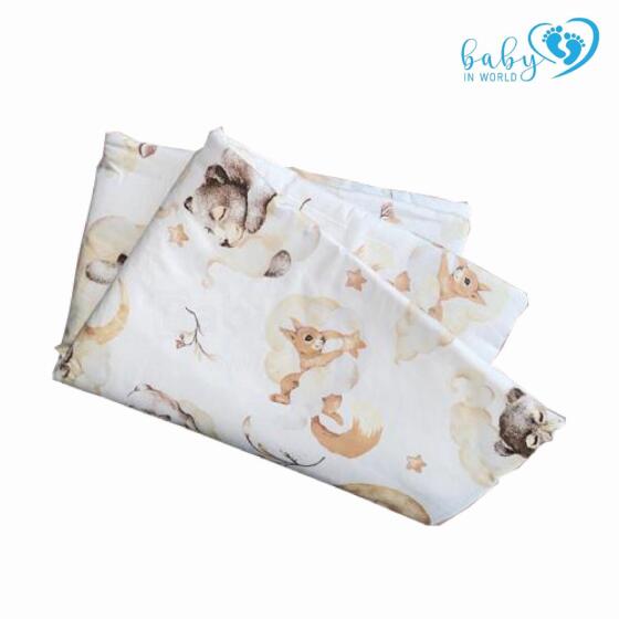 VIDZI 01624 Duvet kple akɔtaɖonu 65x75 25x30 Teddy Bear Beige