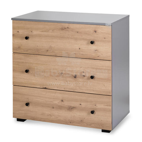 Klups Pauline Art.233076 Graphite/Oak Puidust kummut