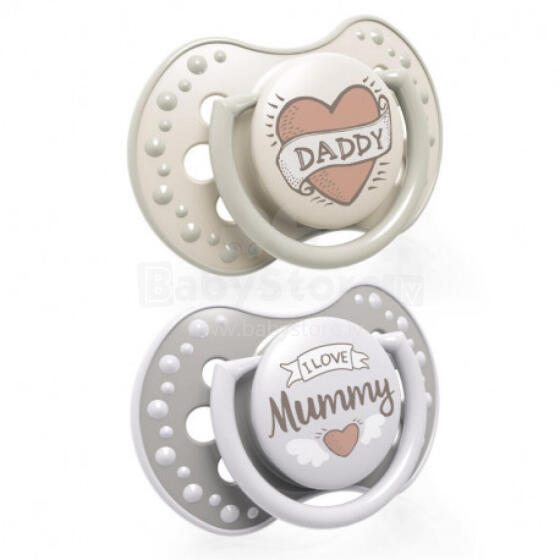 LOVI 22/866 Silicone pacifier si le ŋusẽ kpɔm 0-3 m 2 pcs Melɔ̃e