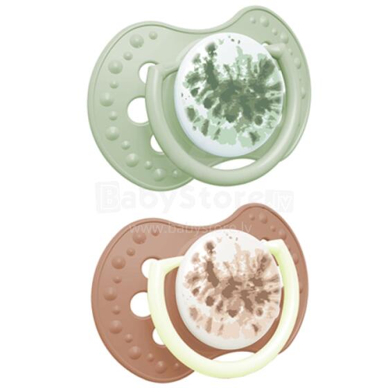 LOVI 22/920 Ŋusẽ silicone pacifier 18m + 2 pcs Ka Amadede Green Nyɔnuvi