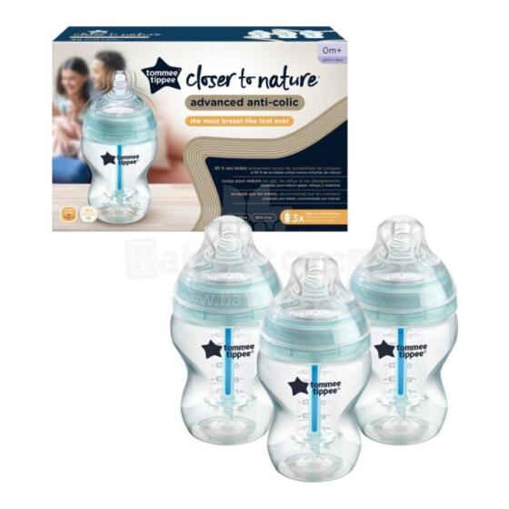 TOMMEE TIPPEE TTP422746 Anti-colic plastic-tu 260 ml 3 pack