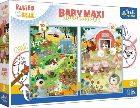 TREFL 43000 Puzzle Vidzĩ MAXI 2x10 Do go Vidzĩawo