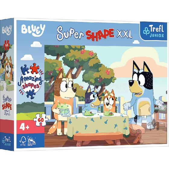 TREFL 50040 Puzzle Super Nɔnɔme XXL 60 Bluey kple exɔlɔ̃wo