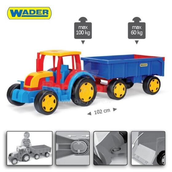 WADER 66100 Gigant - Traktɔtɔ kple Trailer