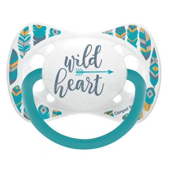 CANPOL 23/288 Fafa silicone symmetrical pacifier 0-6m WILD turquoise