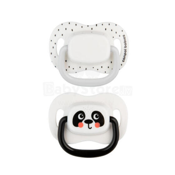 CANPOL 34/927 Fafa silicone pacifier 0-6m symmetrical VidzĩwoBoo 2 pcs ɣi