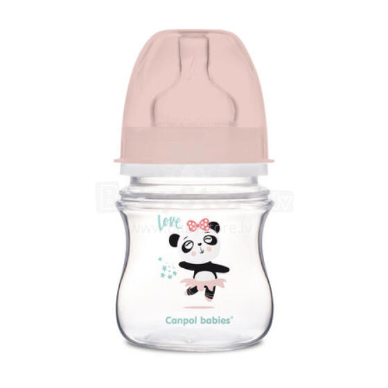 CANPOL 35/220 EasyStart Exotic kɔ keke anti-colic aŋetu 120ml pink