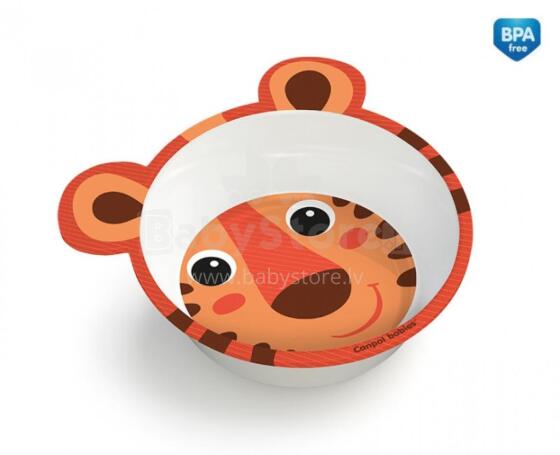 CANPOL 4/520 Melamine Anti-slip Kplu kple Towo Hello Little Orange