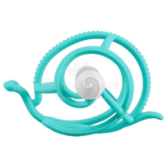 Mombella 00604 Teal Akpɔkplɔ Rattle Teether
