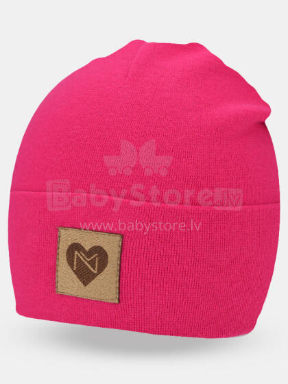 NOVITI CP058-G-03 Cotton cap rolled up double heart fuchsia 48/50 cm