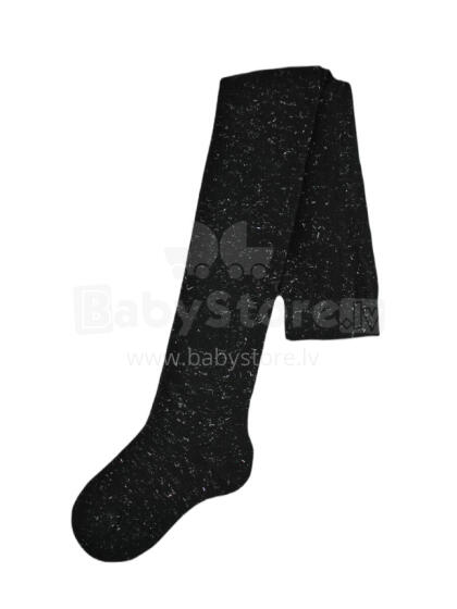 NOVITI RB002-G-02 Cotton tights black silver lurex 80/86