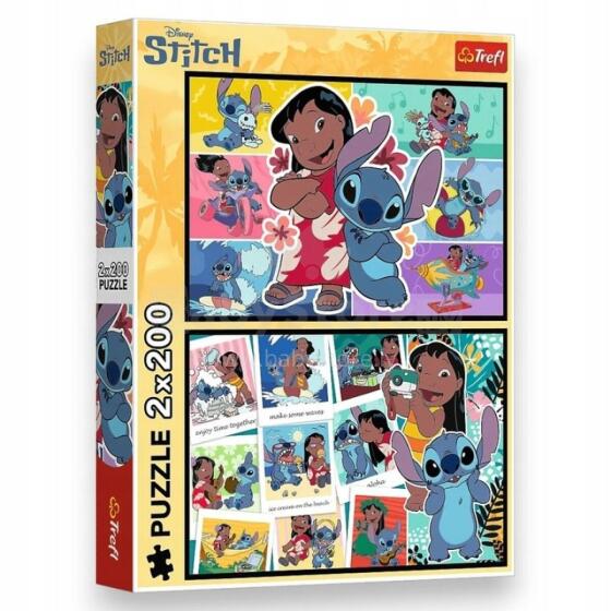 TREFL 13334 Puzzle 2x200 Agbe si me dzidzɔ le le Stitch me