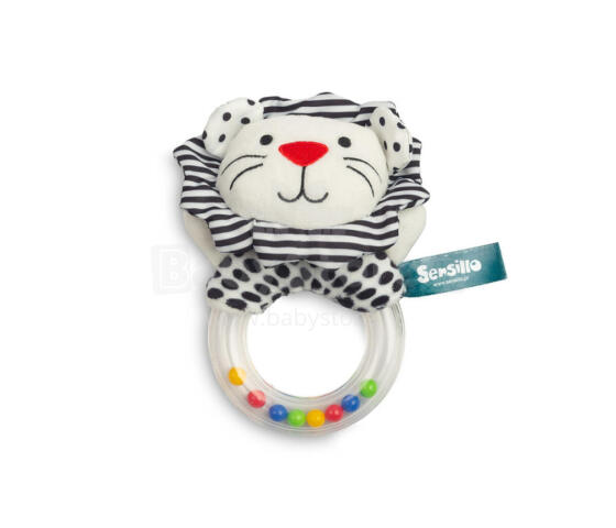 BLACK&WHITE RATTLE LION