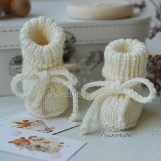La Bebe™ Lambswool Natural Eco Socks/Booties Art.236527 Natural wool socks/boots for newborns