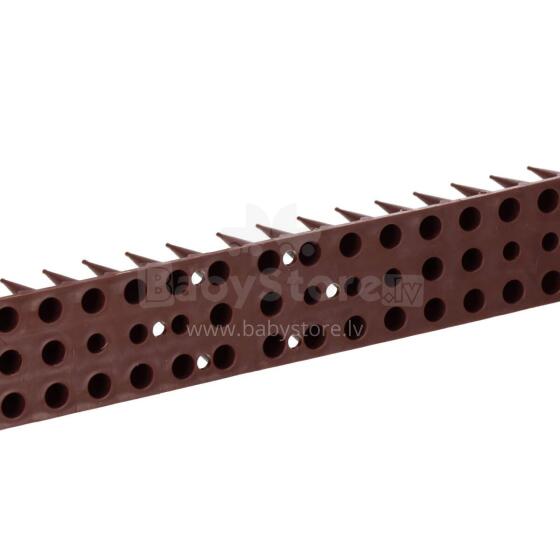 Lindude vastased ogad Springos GA0018, pruun plastist ogade riba, 12 tk