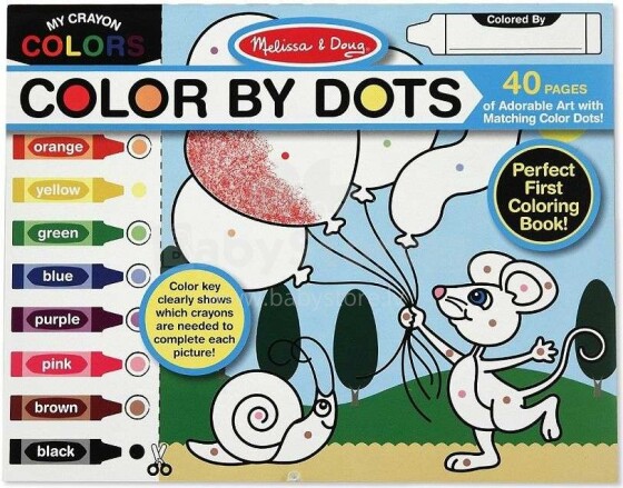 Melissa&Doug Colour By Dots Art.14006  Laste värvimislehed