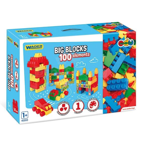 WADER 41593 Blocks Gãwo ƒe mɔxenuwo 100pcs.