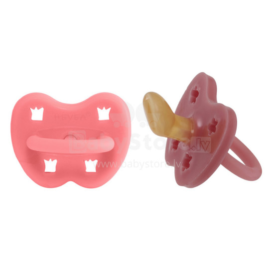 Hevea Natural Rubber Pacifier Anatomical Art.239434 Lychee/Guava Natural Rubber Pacifier