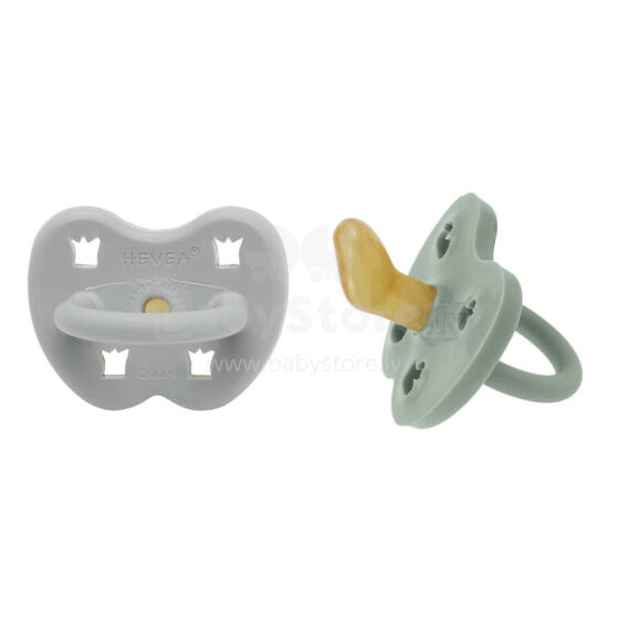 Hevea Natural Rubber Pacifier Anatomical Art.239435 Grey/Sage Natural Rubber Pacifier