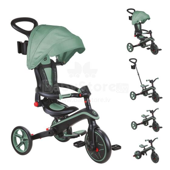 GLOBBER kolmerattaline jalgratas Explorer Trike Foldable 4in1, roheline, 732-104