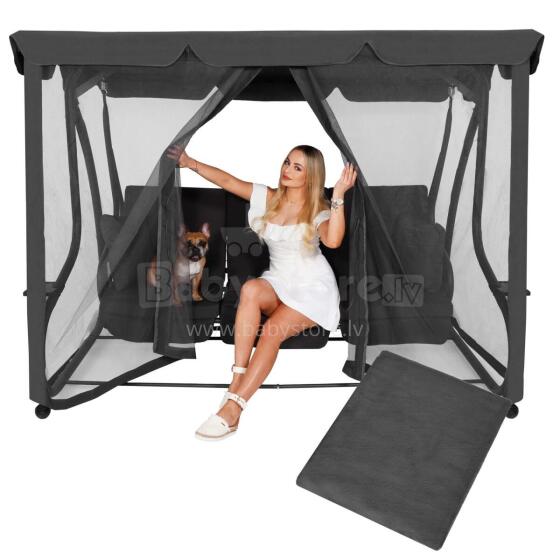 Mosquito net for garden swing Springos GS0026M, height 165 cm, grey