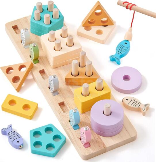 Atoylink Montessori Toy 3 in 1 Art.241383 Montessori puidust pusle
