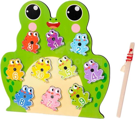 Generisch Magnetic Fishing Games Frog Art.241387 Montessori puidust pusle