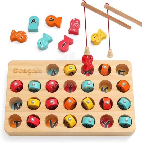 Coogam Wooden Magnetic Fishing Game  Art.241409 Montessori puidust pusle
