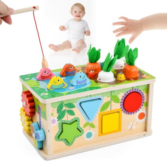 Focenat Montessori Wooden Toy 9-in-1 Art.241410    Montessori puidust pusle