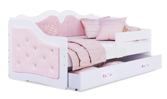 AJK Lili 1608 Crystal Art.241948 Light Pink Noorte voodi 180x80 cm