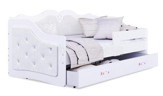 AJK Lili 1608 Crystal Art.241948 White Noorte voodi 180x80 cm