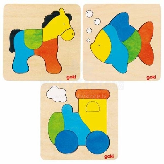 Goki Puzzle Art.57436 Деревянный пазл
