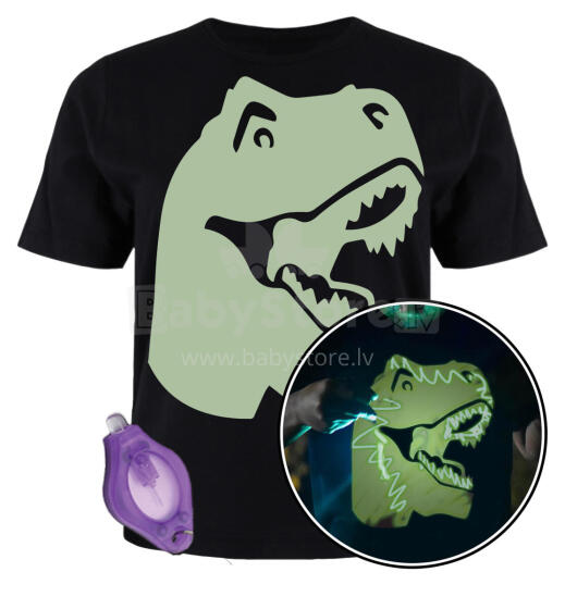 Splat Planet tumsā spīdošs krekliņš, Dinozaurs