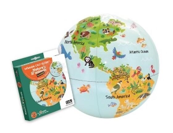 CALY Inflatable globe-ball Lãwo na vidzĩwo, 30 cm