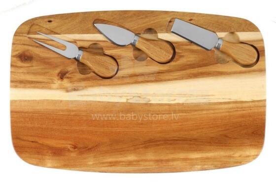 Maku Cheese board &amp; cheese nuɖanuwo 4-kakɛ 36x23 cm